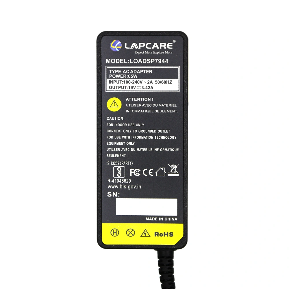 Lapcare  Laptop Adapter Compatible For Acer 65w | 19.5v/3.42a | 3.0mm x 1.1mm view 3